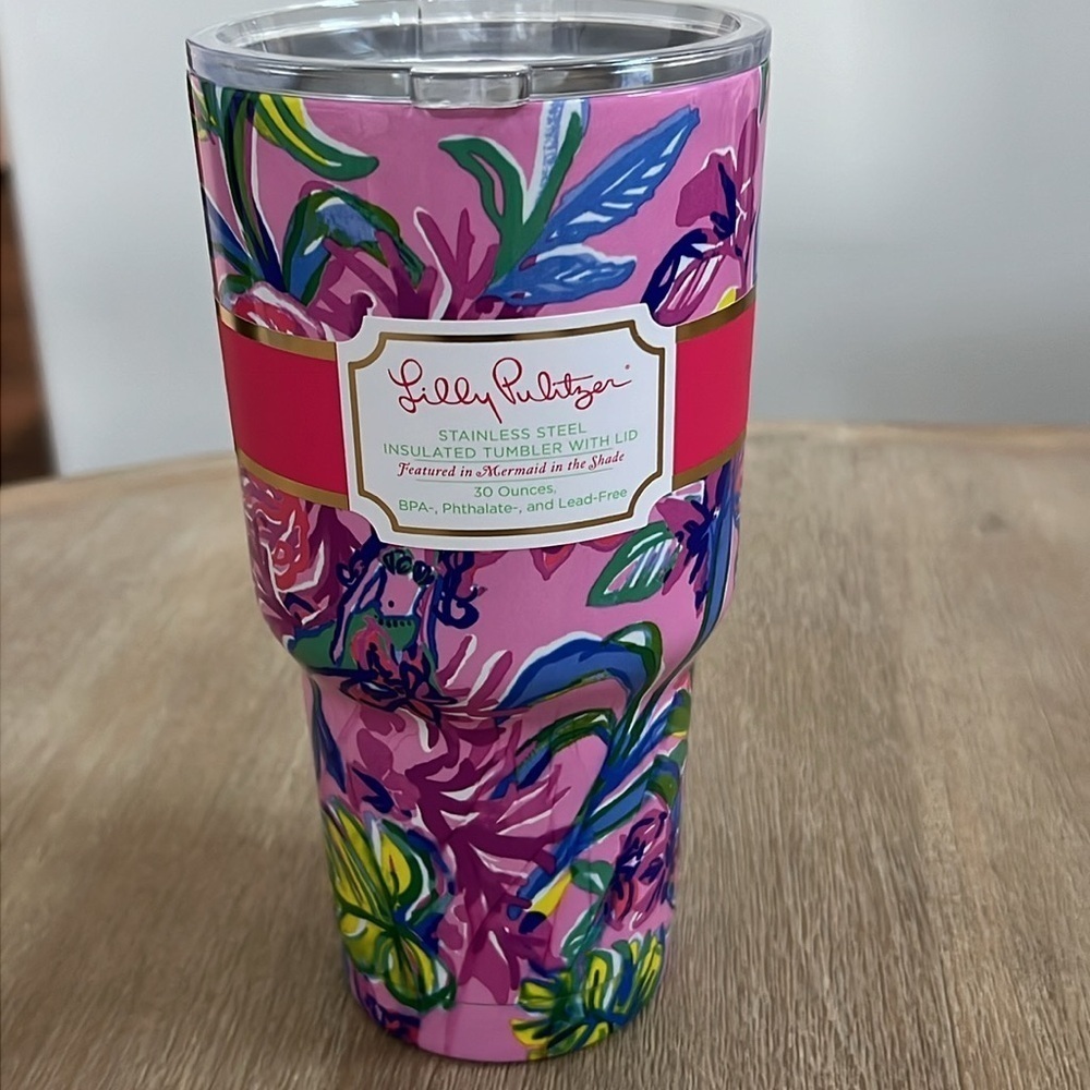 Lilly Pulitzer Stainless Steel Insulated Tumbler Lid Mermaid in the Shade 30 oz